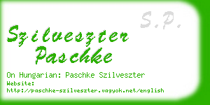 szilveszter paschke business card